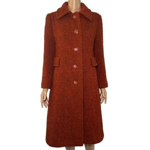 Vintage Bromleigh Orange Tweed Coat Women's Size Small From Dunlap-Naders